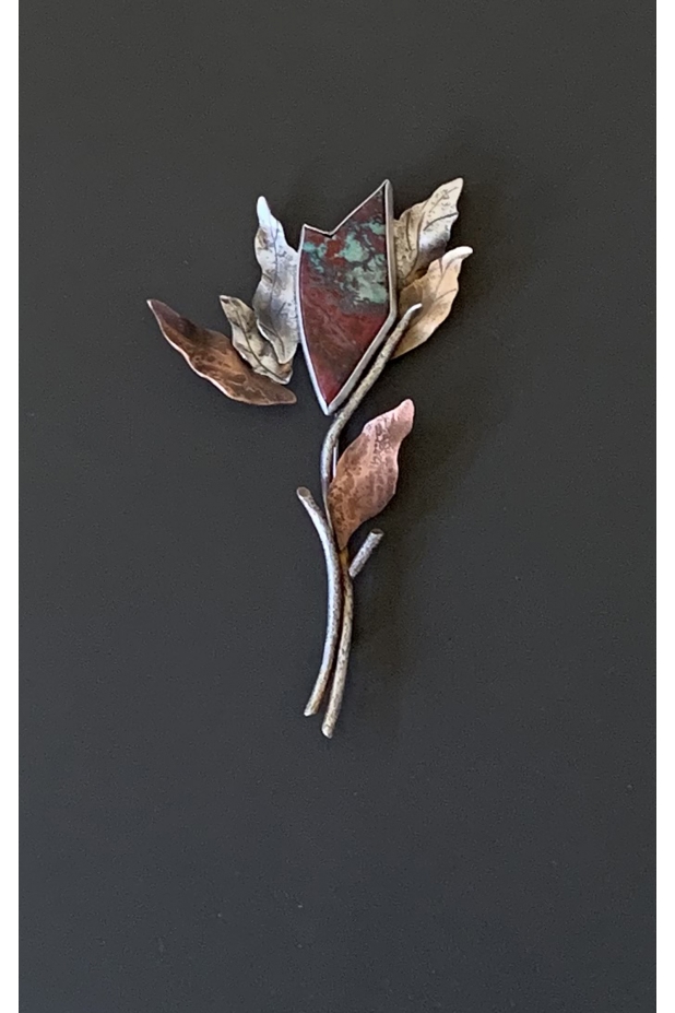 Pin. SS, copper, bronze, Sonoran Sunrise.
