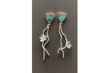 Sterling silver and chrysocolla