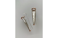 Silver Earrings with copper