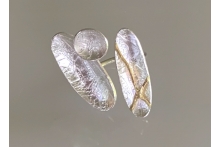 Silver and gold ring