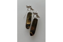 Sterling silver and tigereye.